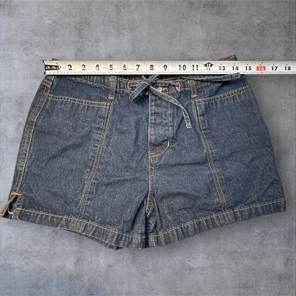 Route 66 Junior Denim Shorts Drawstring Elastic Waist‎ Cotton Size 9/10